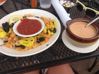 New england Calamari and Lobster bisque